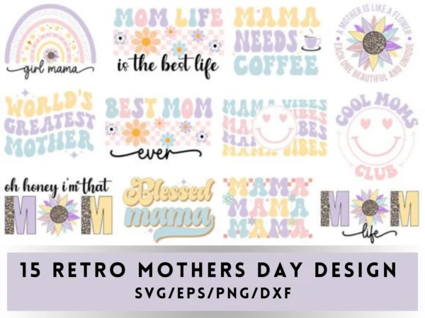 Retro mother day design